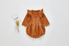 Small flying sleeve knitted baby one piece clothes