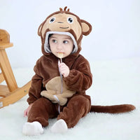 Disfraz de Animalitos para Bebé – Enterito de Franela Suave (Panda, Unicornio, León y más)